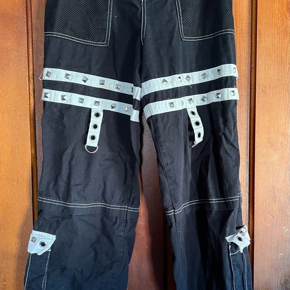 Hot Topic Black Pants with Silver Studded Straps